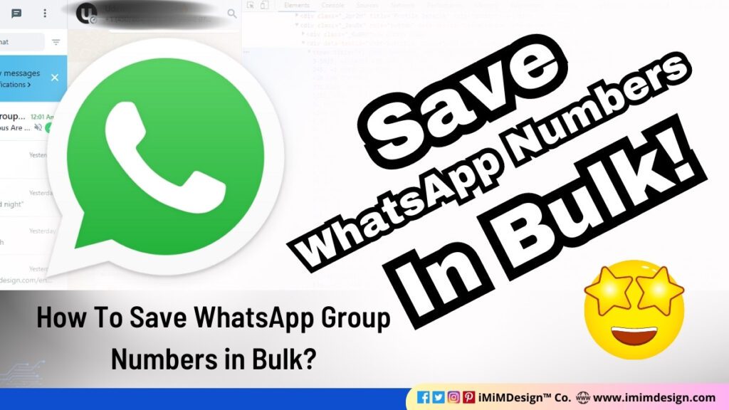 Save WhatsApp Group Numbers in Bulk