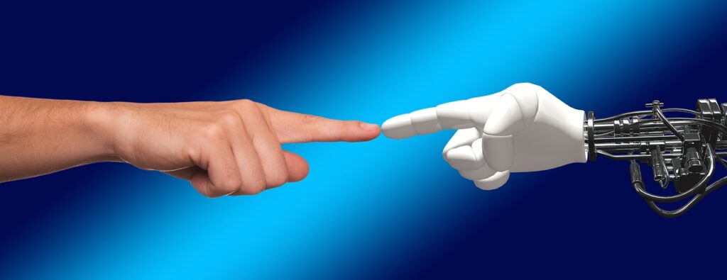 Ethics of Artificial Intelligence, hand, robot, human-1571852.jpg